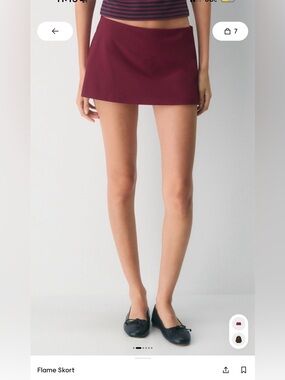 Sunday Best Flame Skort in Burgundy